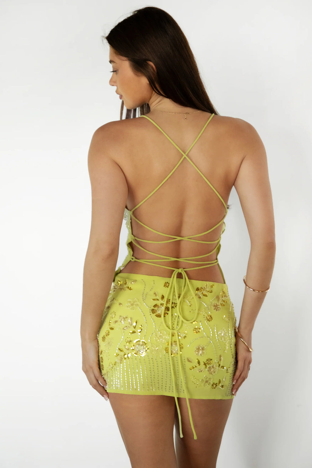 Veda beaded mini skirt
