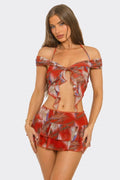 Paradise mini skirt set