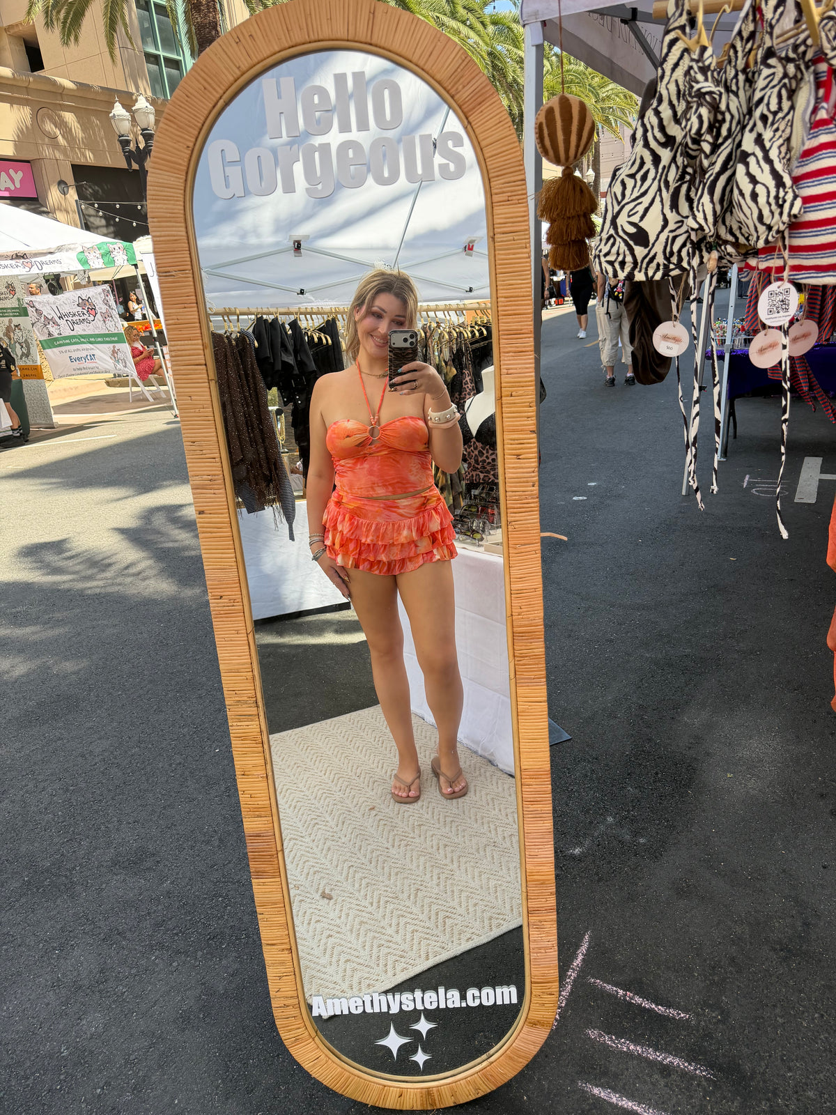 Sunset mini short set