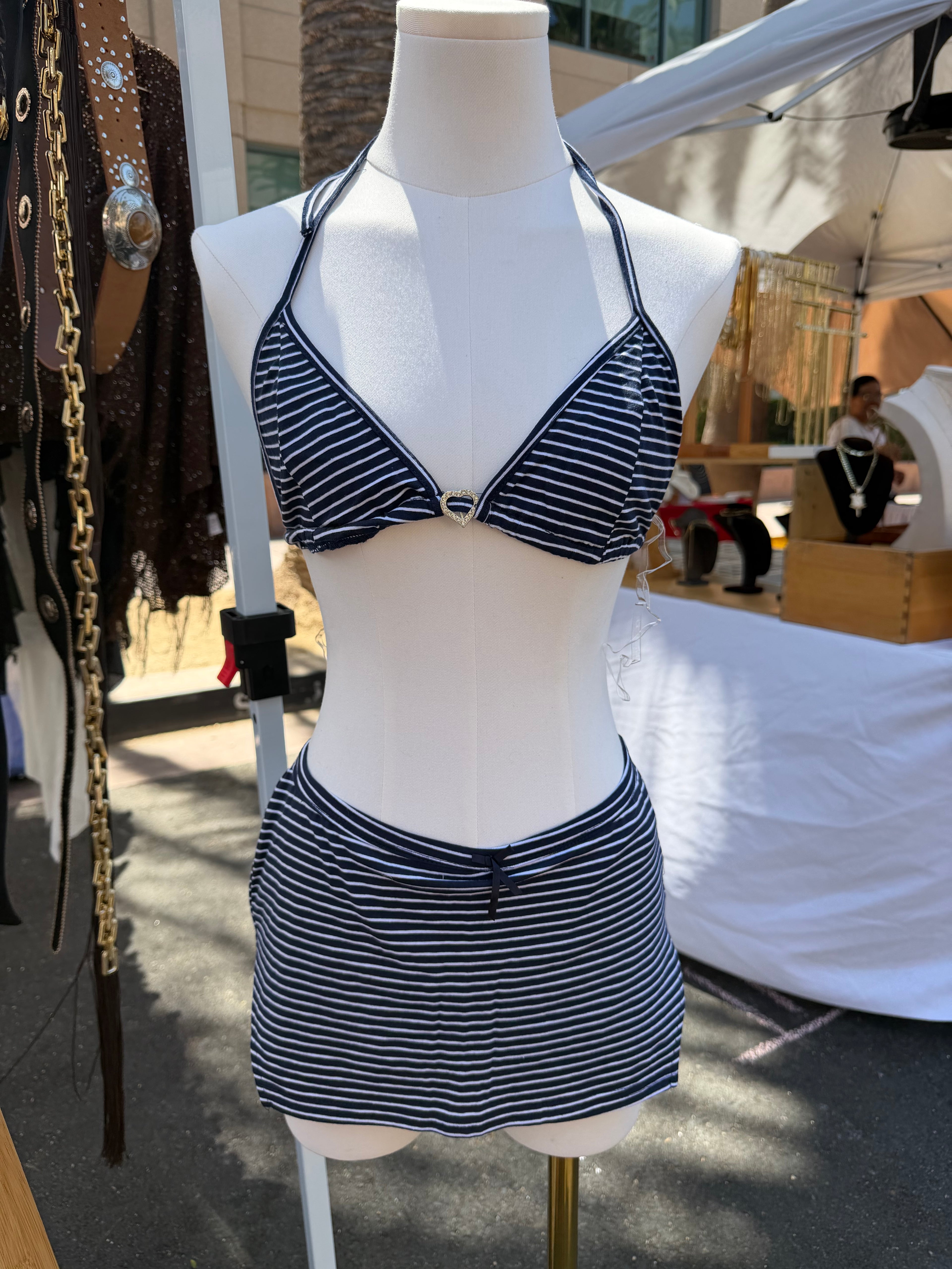Striped skort set