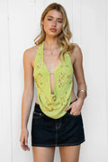 Veda beaded halter top