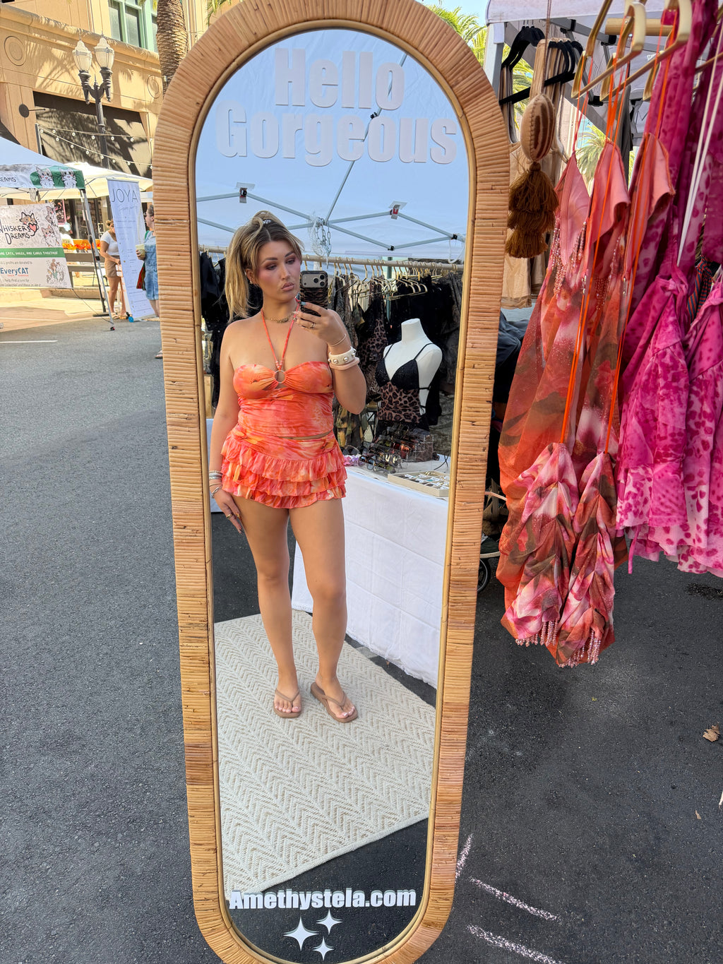 Sunset mini short set