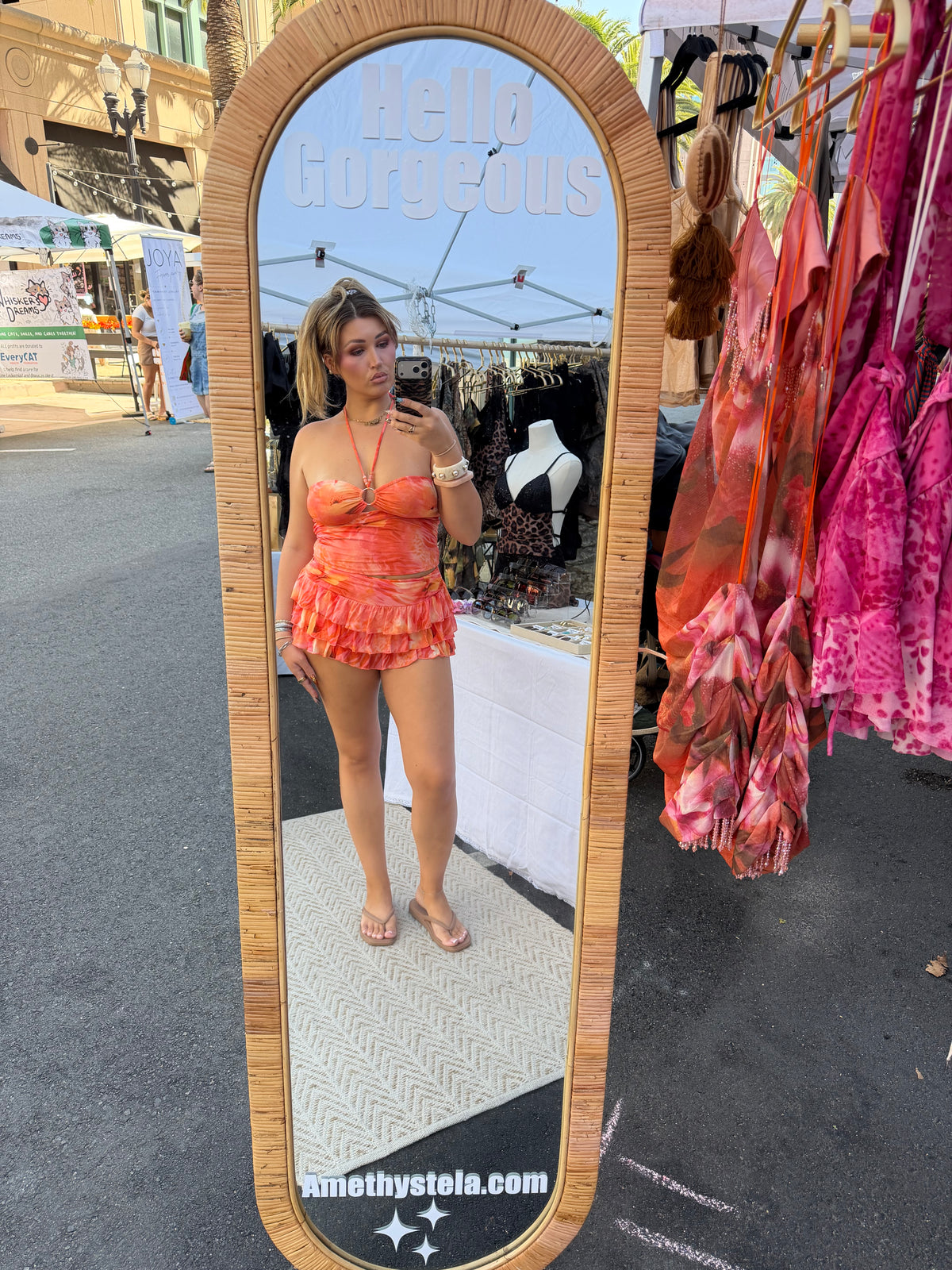 Sunset mini short set