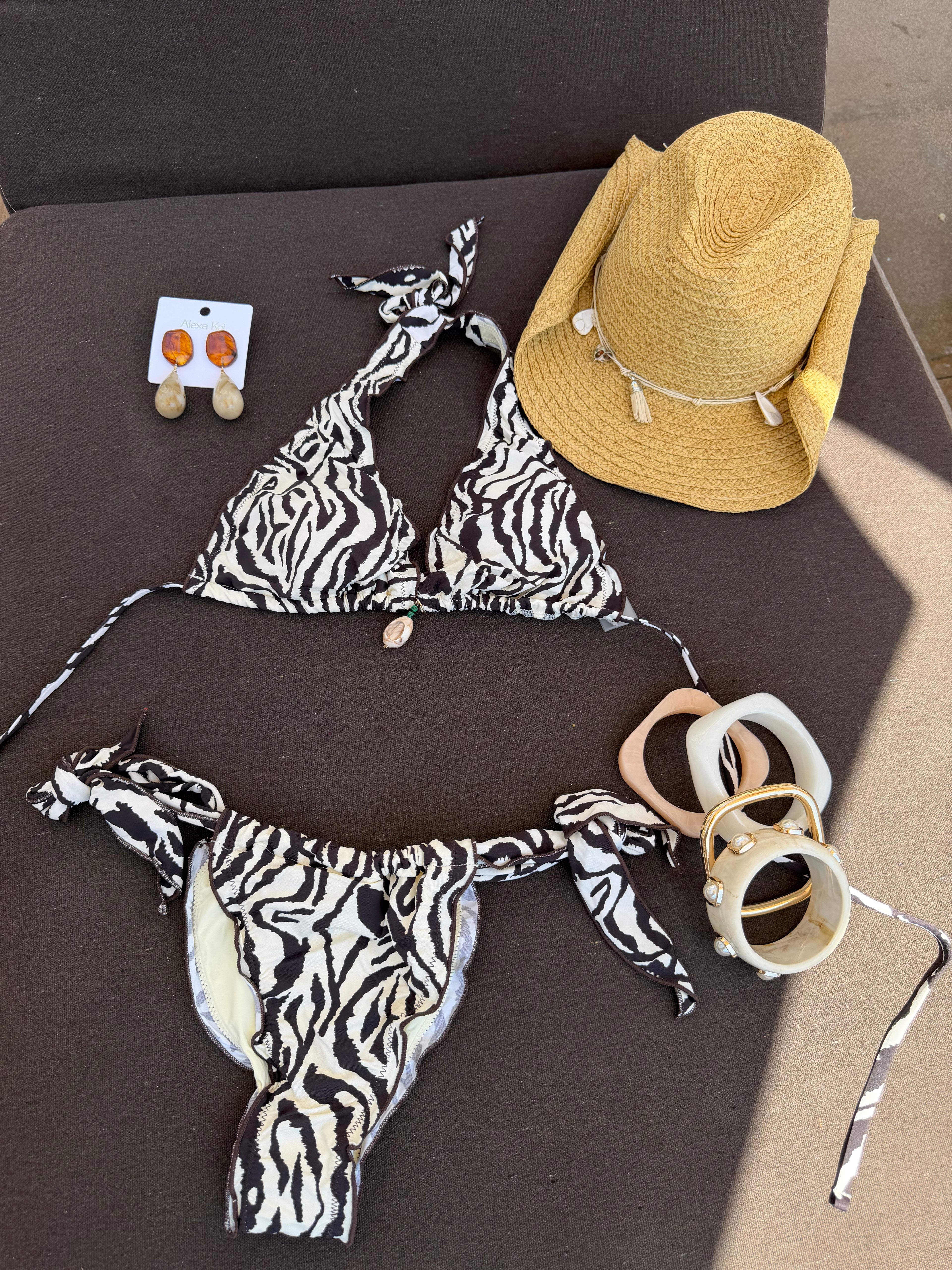 Zebra Ruffle Bikini