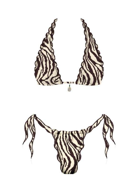 Zebra Ruffle Bikini